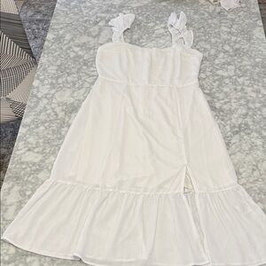 Elegant White Kids Casual Dress